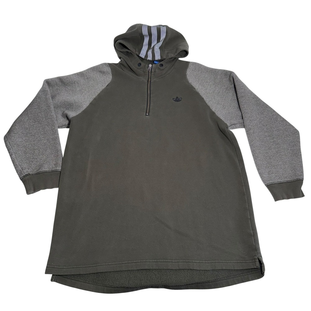 Adidas Mens Pullover Olive Green Quarter Zip Soft No Strings